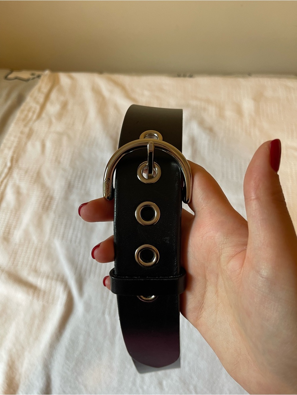 Coach Black soho y2k belt with brass silver hardware